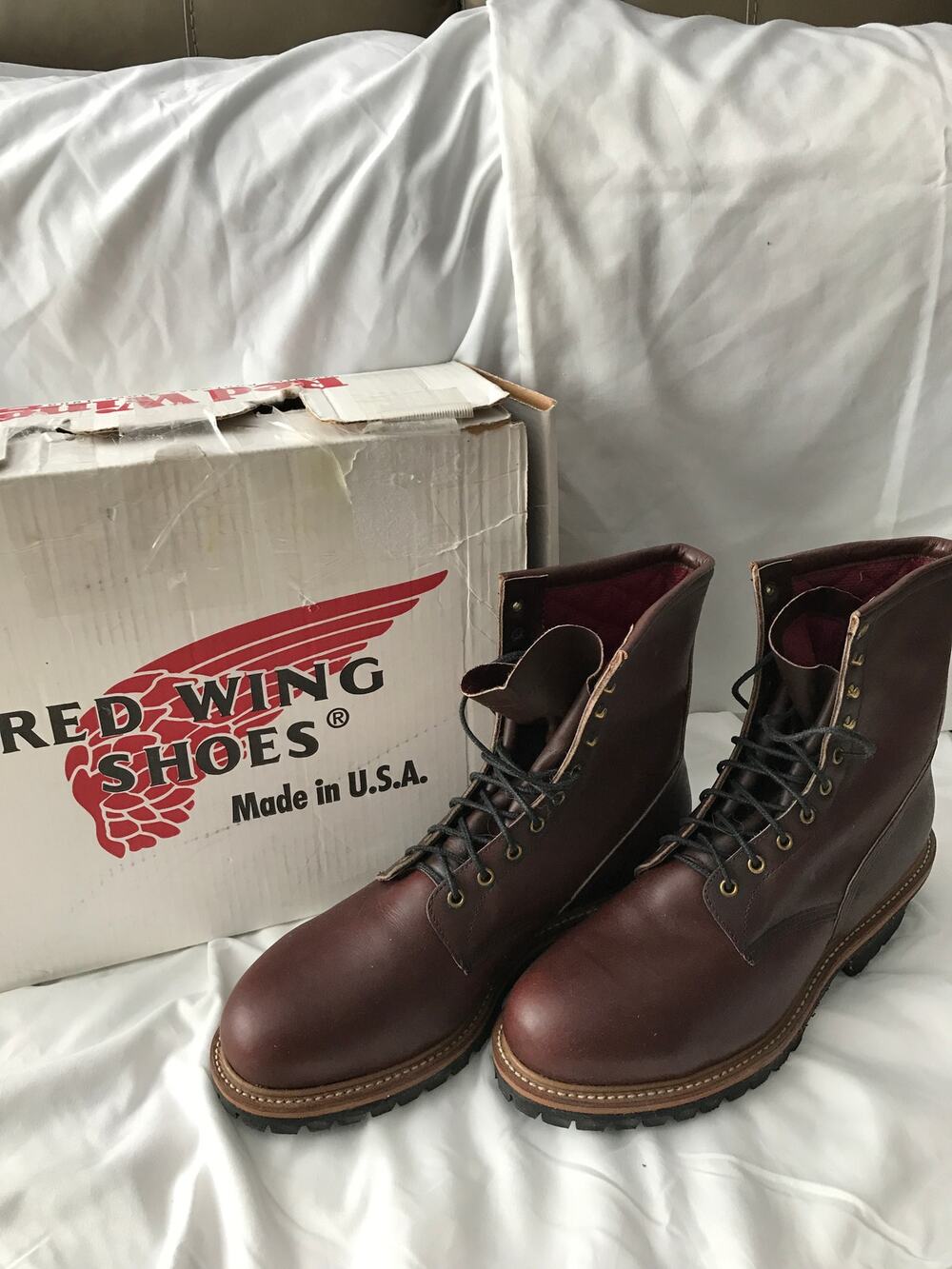 Red Wing 4418 Men’s 13 D Brown Leather EH Safety Work Boots USA New in Box